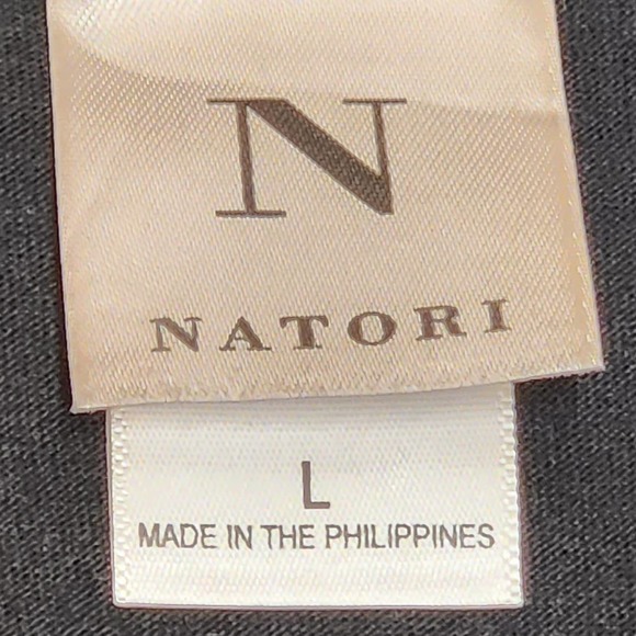 Natori Black Blouse Large Drop‎ Shoulder - Picture 5 of 7